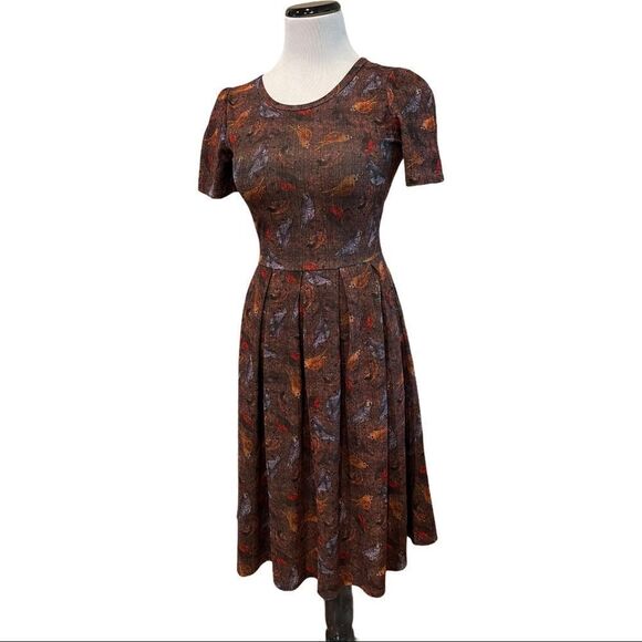 LuLaRoe Dresses & Skirts - Women’s LuLaRoe Bird Print Fit & Flare XS Dress